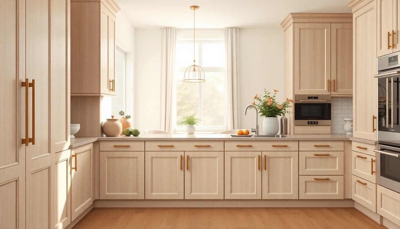 Beautiful custom kitchen cabinets showcasing modern design and elegant finishes.
