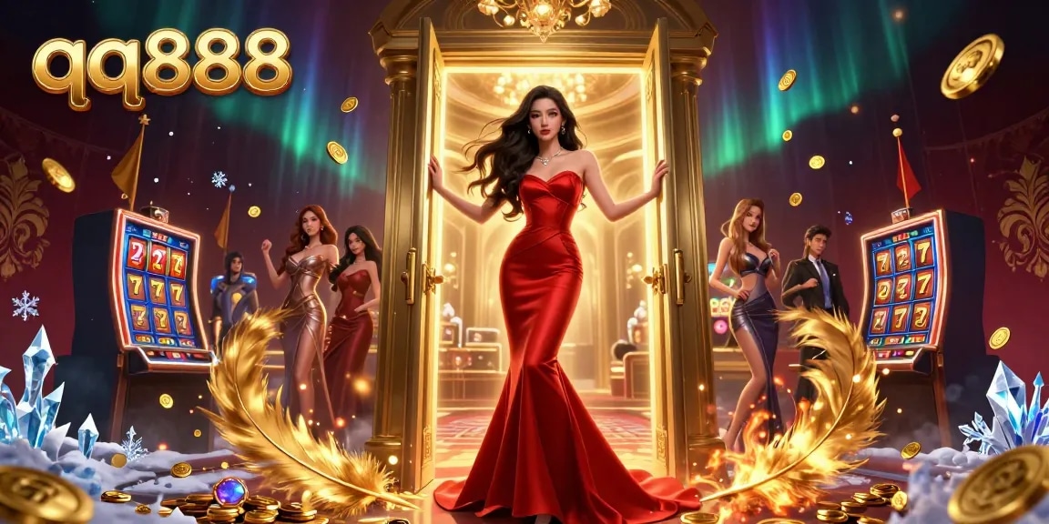 Experimente uma jogabilidade emocionante com o qq888, apresentando uma cena de cassino deslumbrante e um modelo asiático impressionante.