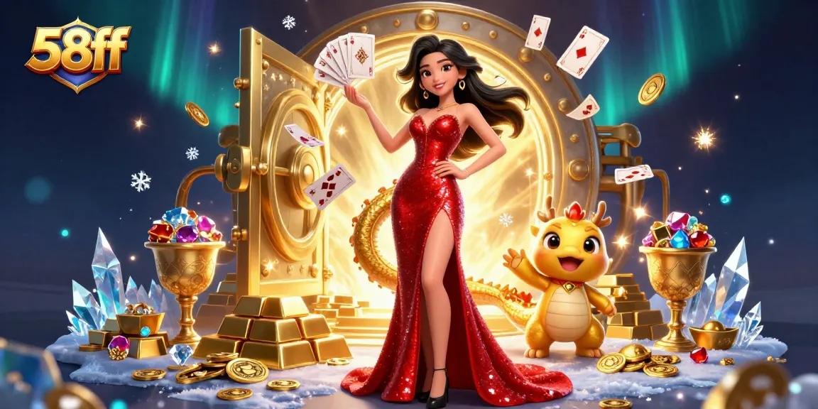 Experience the excitement of gambling at 58ff with a dynamic casino scene featuring engaging characters.
