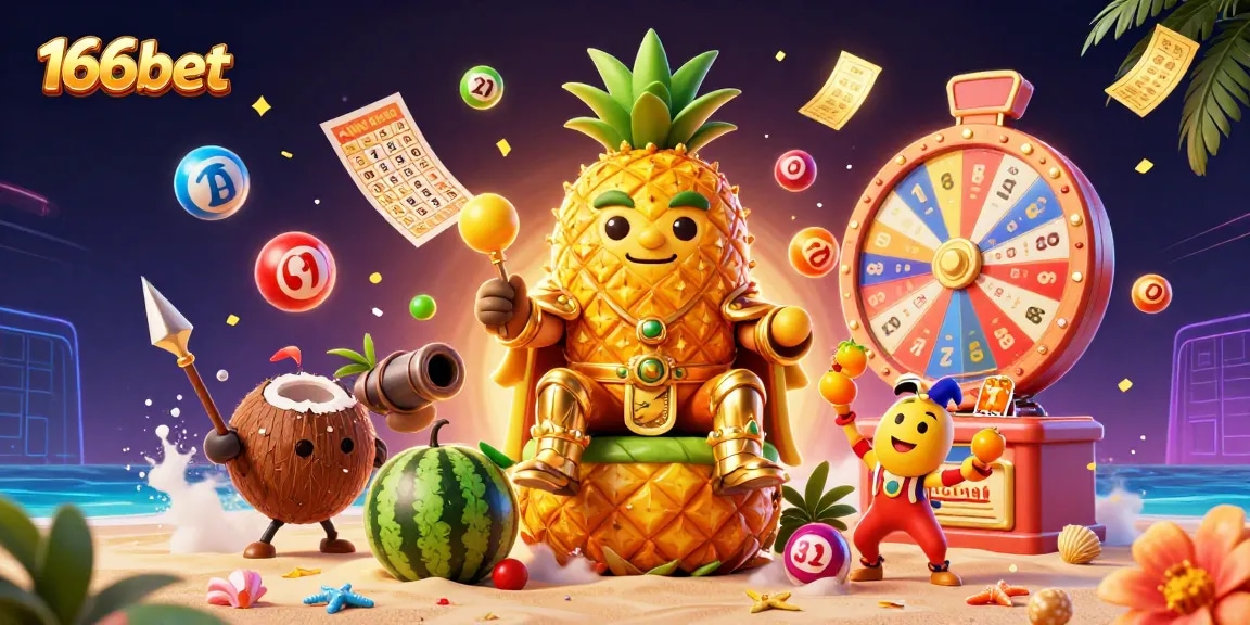 Experience the excitement of 166bet with vibrant casino characters and dynamic game elements.
