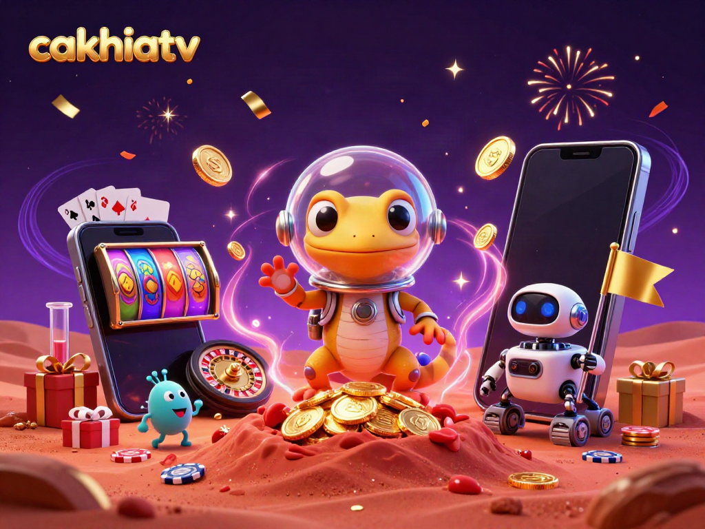 Experience casino thrills with CakhiaTV's Martian adventure and exciting gaming elements.