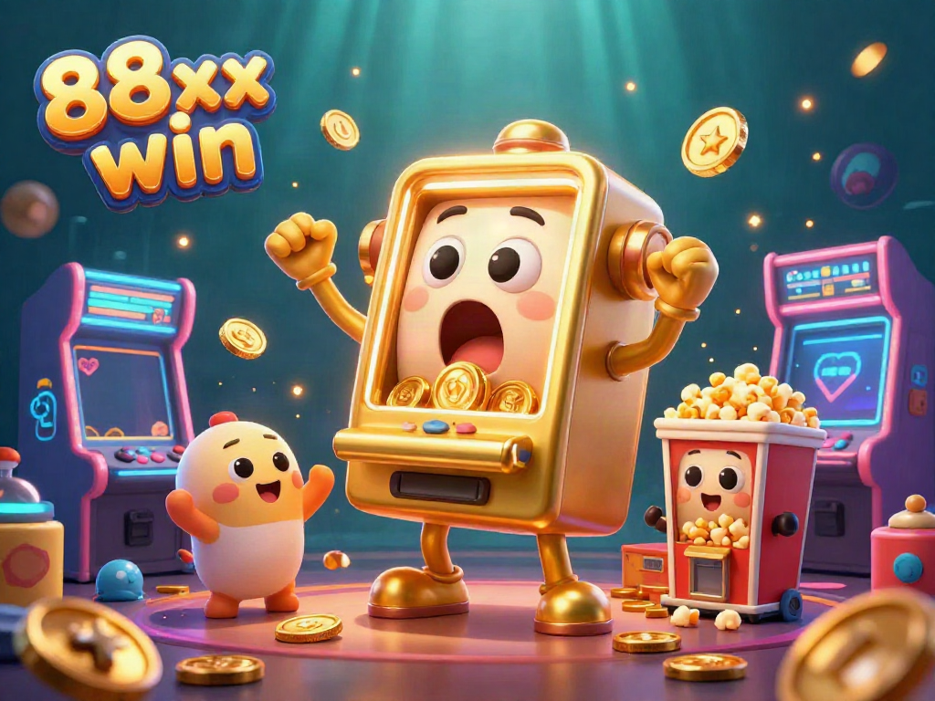 Experience the excitement with 88xx win as the golden slot machine celebrates its jackpot!