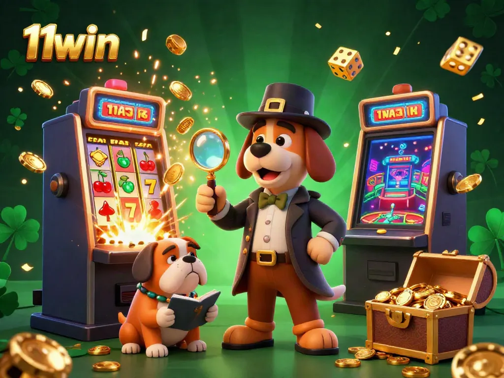 Experience the thrill of 11win with a jackpot explosion in this vibrant casino-themed illustration.