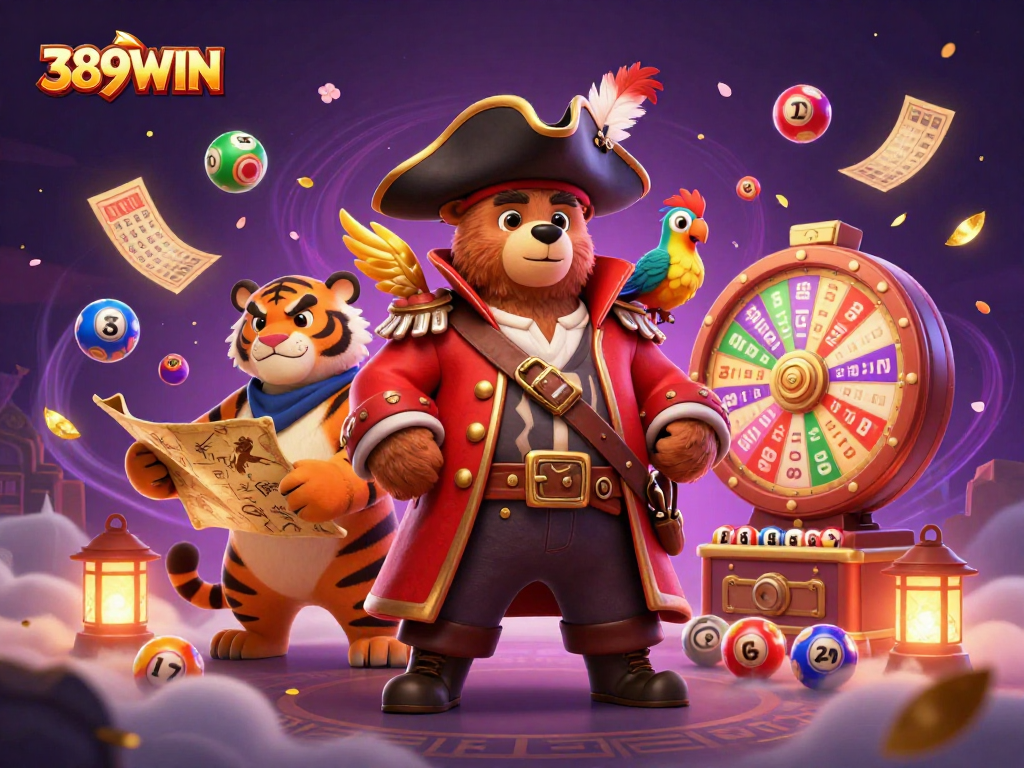 389WIN invites players to enjoy exciting slots with a dynamic treasure map and colorful game elements.