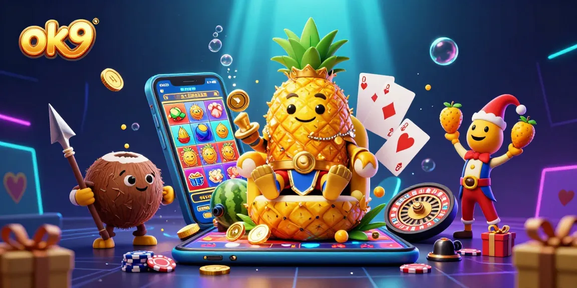 Exciting gaming experience at ok9 with a vibrant beach casino scene showcasing fun characters and dynamic gambling elements.