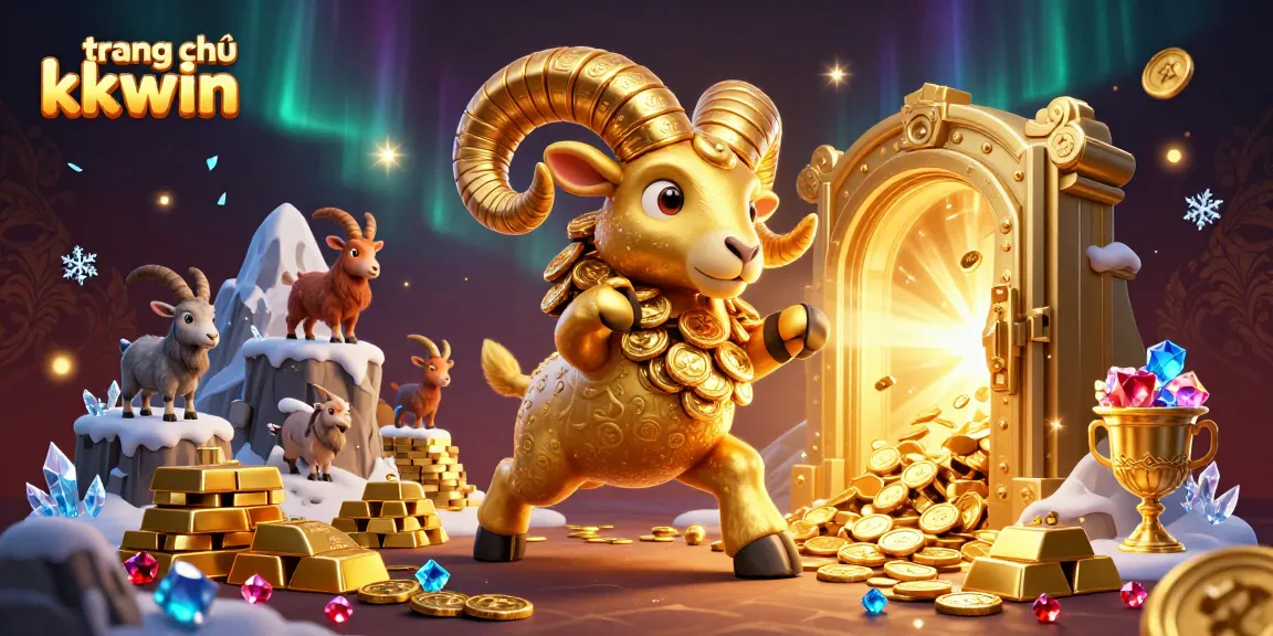 Experience the excitement of trang chủ kkwin with bold golden elements and vibrant treasures in a dynamic casino scene.