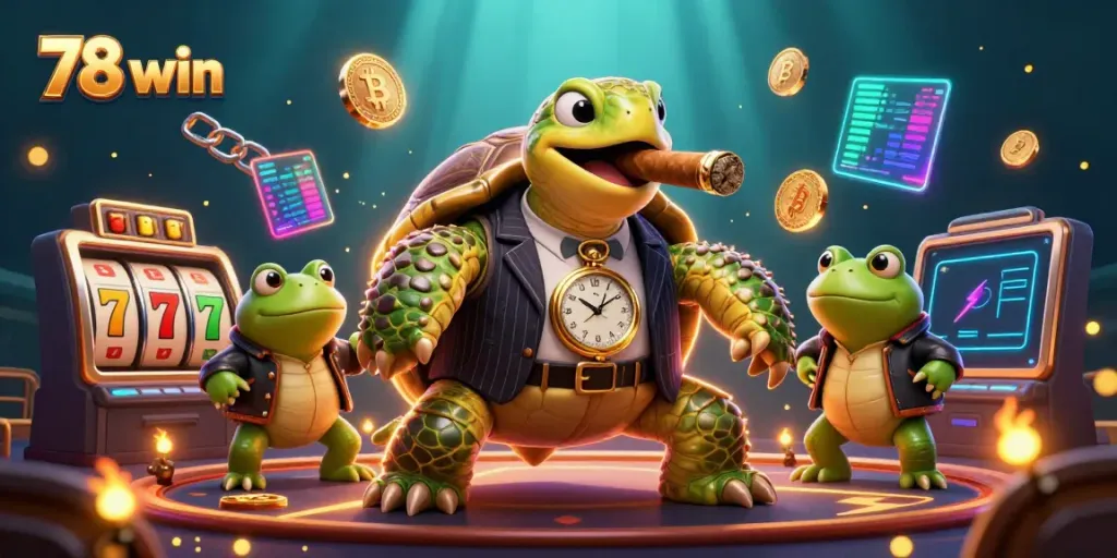 Experience winning excitement with 78 win in a vibrant, packed casino scene featuring lively game elements.