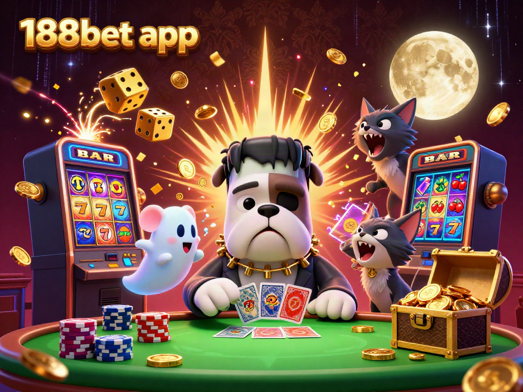 Experience the thrilling 188bet app with casino games and vibrant 3D elements.