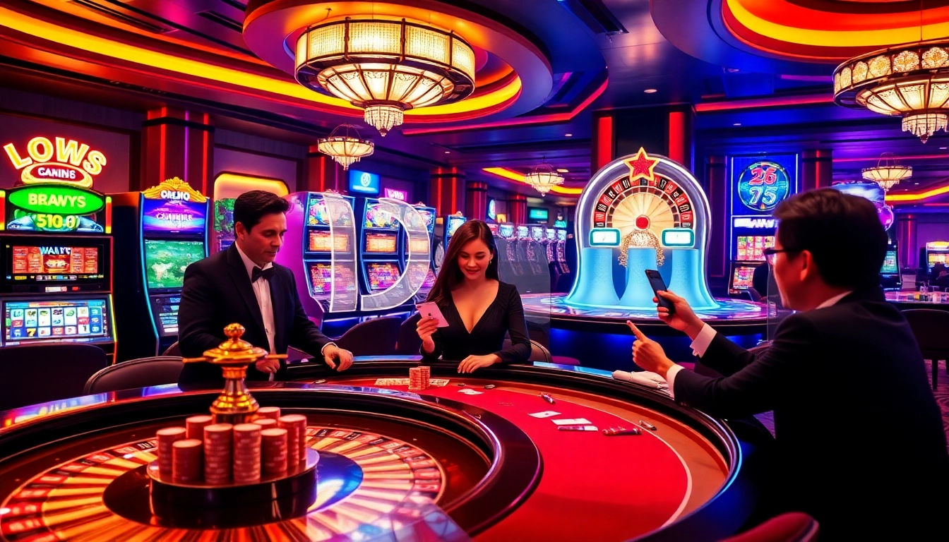 Experience the thrill of DW8 with vibrant slot machines and poker action.