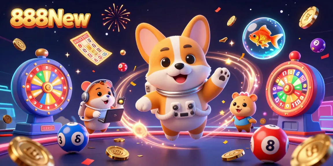 Engage with 888New's vibrant casino atmosphere through unique characters and exciting game elements.
