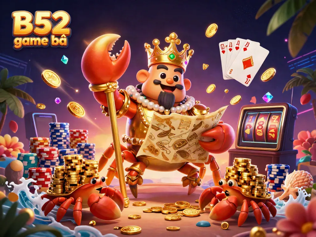 Experience thrilling action in B52 game bài with a golden crab emperor leading the way!