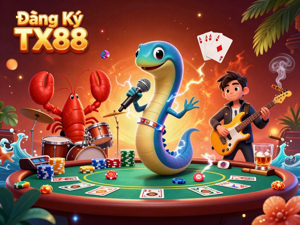 Experience Đăng Ký TX88 with a vibrant underwater casino scene featuring live elements and poker action.