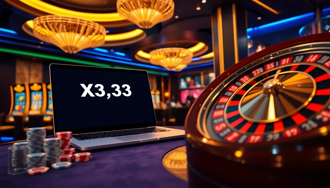 Engaging live blackjack table and vibrant slot machines showcasing https://x333.sa.com/ with dynamic betting action and premium casino atmosphere