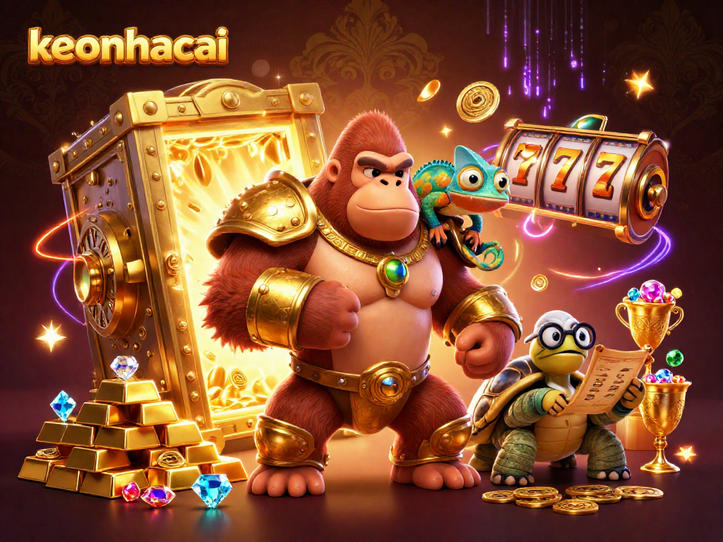 Experience the excitement of keonhacai with colorful casino characters and vibrant gaming elements.