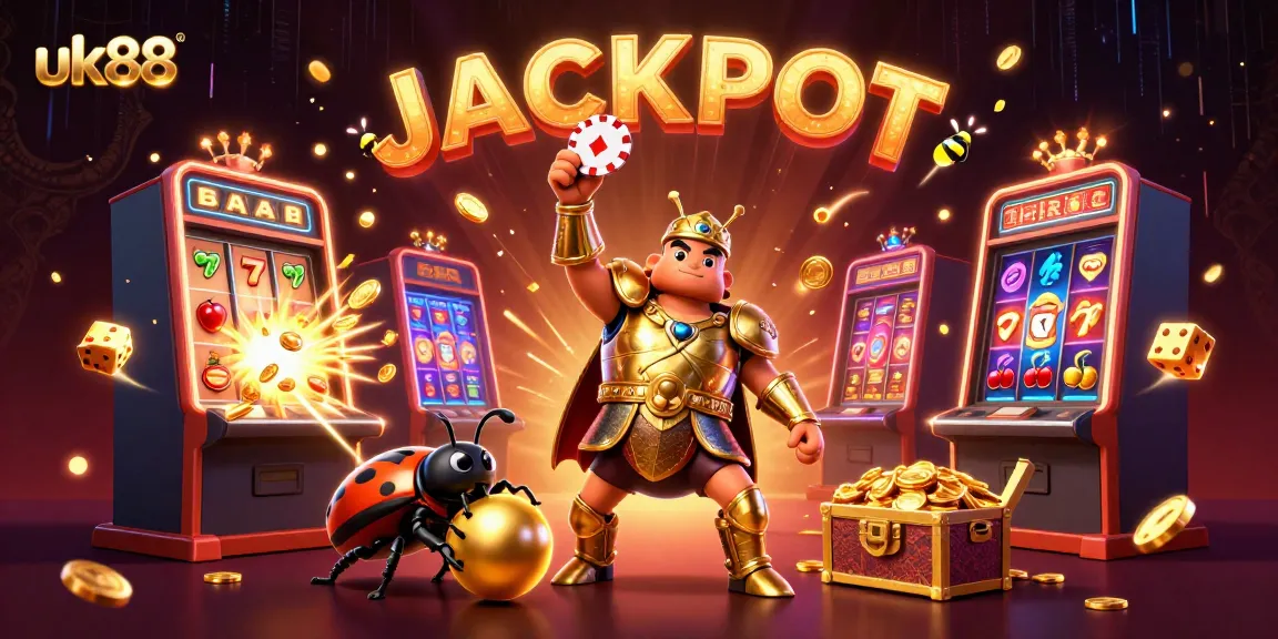 Experience exhilarating gaming at uk88 with vibrant characters and thrilling jackpot scenes.