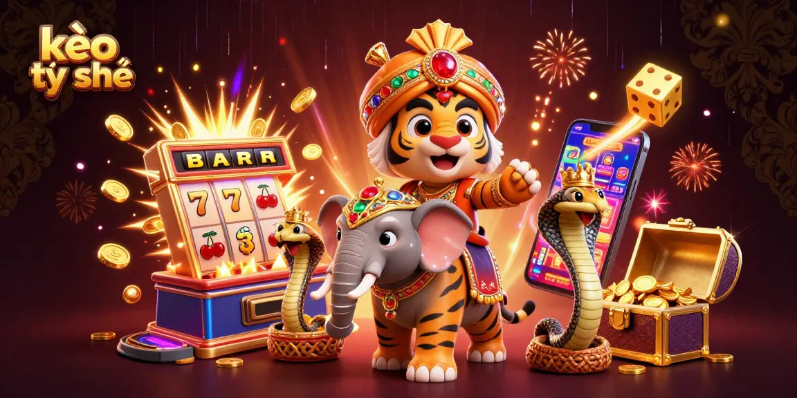Experience thrilling kèo tỷ số dynamics with vibrant 3D casino characters and elements illuminating the excitement.
