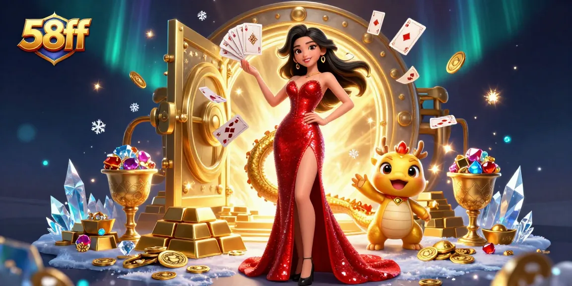 Experience the excitement of gambling at 58ff with a dynamic casino scene featuring engaging characters.