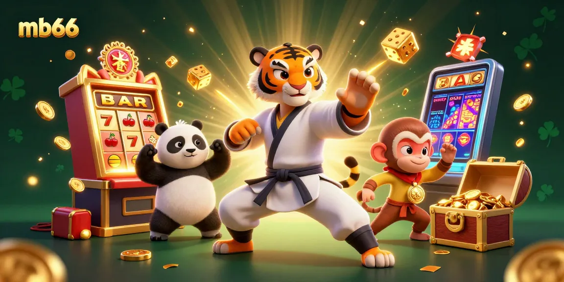 Spin and win with mb66's vibrant casino culture, featuring playful characters and dynamic gaming elements.