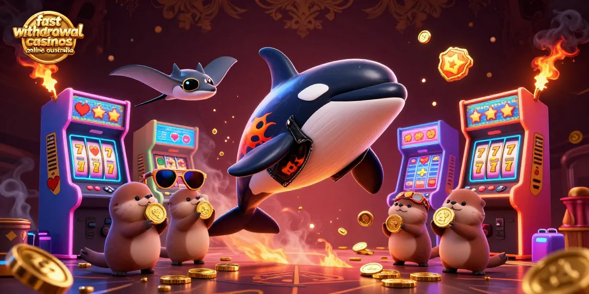 Engage with fast withdrawal casinos online Australia, showcasing vibrant 3D characters and dynamic gaming elements.