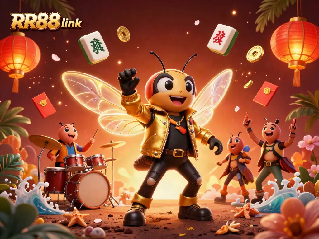 Experience the vibrant world of RR88 link with 3D characters immersed in a rich casino atmosphere.