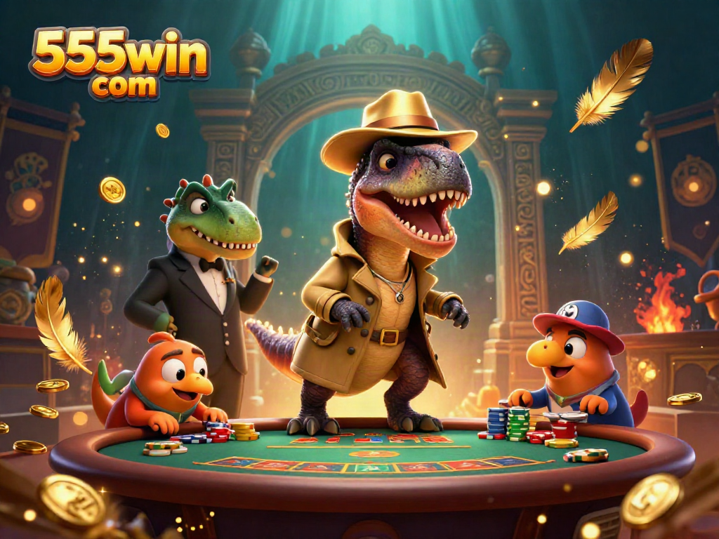 Experience dynamic gameplay action at 555win com with a velociraptor card counter and exciting casino elements.