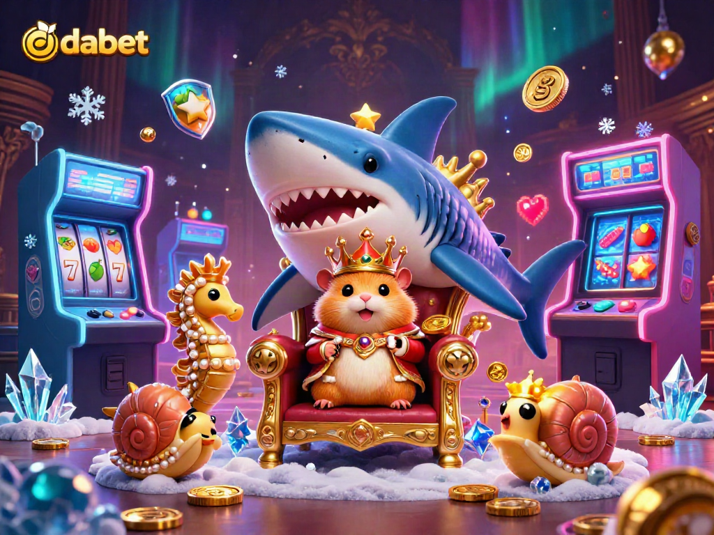 Dabet gathers players around a vibrant casino scene with a hamster king and exciting gaming elements.