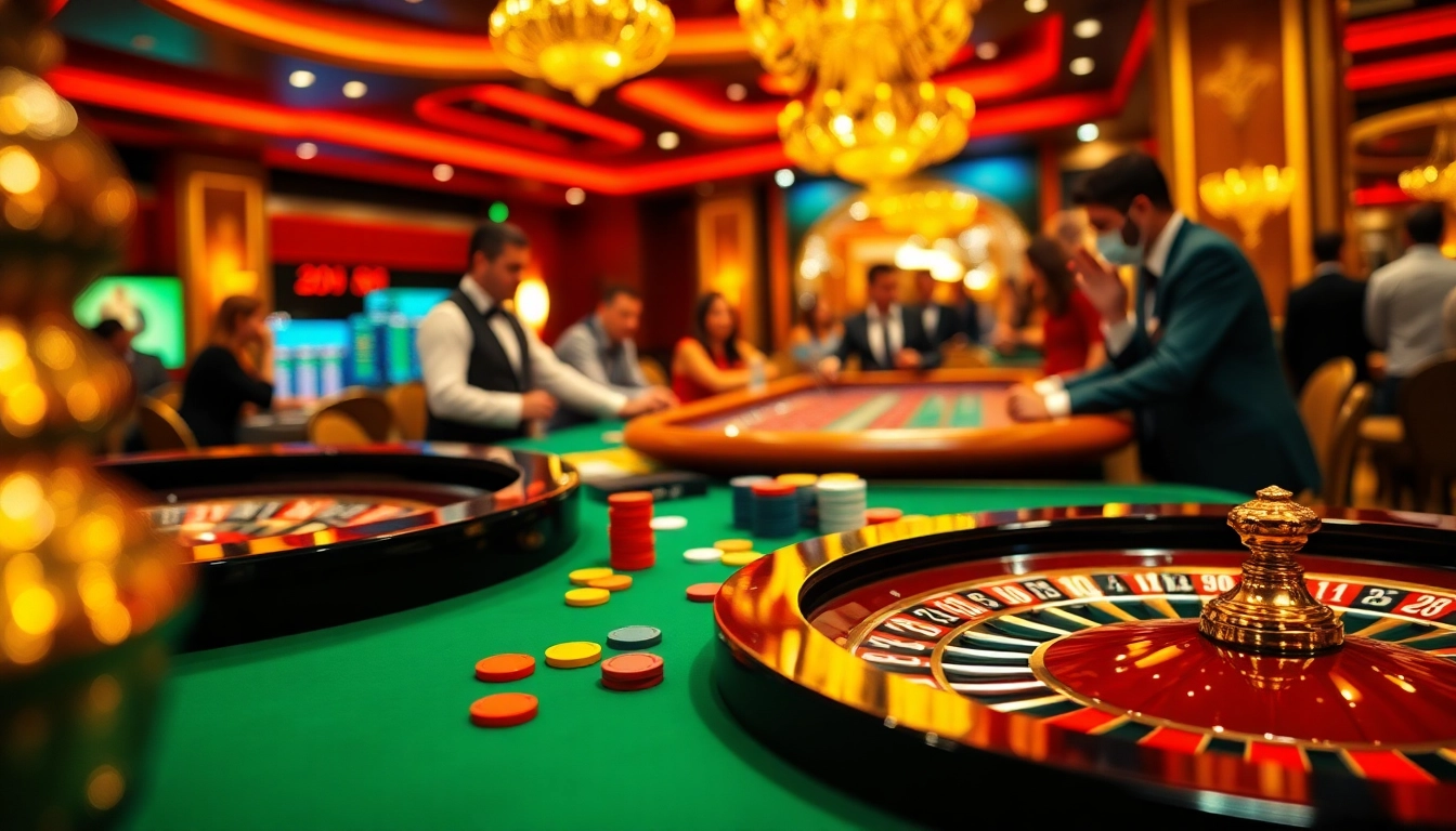Players enjoying high-stakes games at mb66 casino, capturing excitement and professional gameplay.
