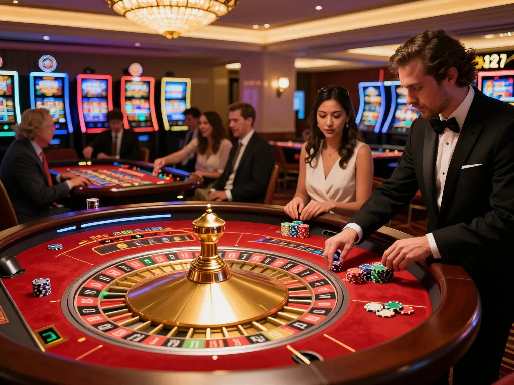 lc88pro players engage in thrilling roulette action at a vibrant casino table.