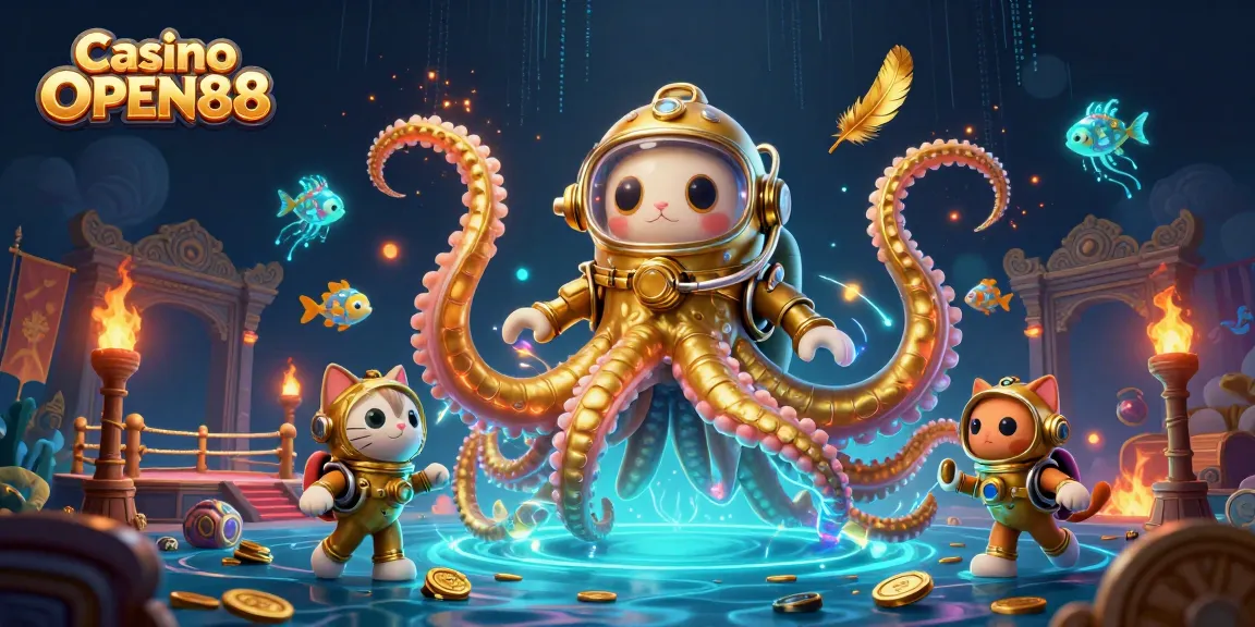 Engage in thrilling gaming at Casino OPEN88 with captivating scenes of deep-sea adventure.