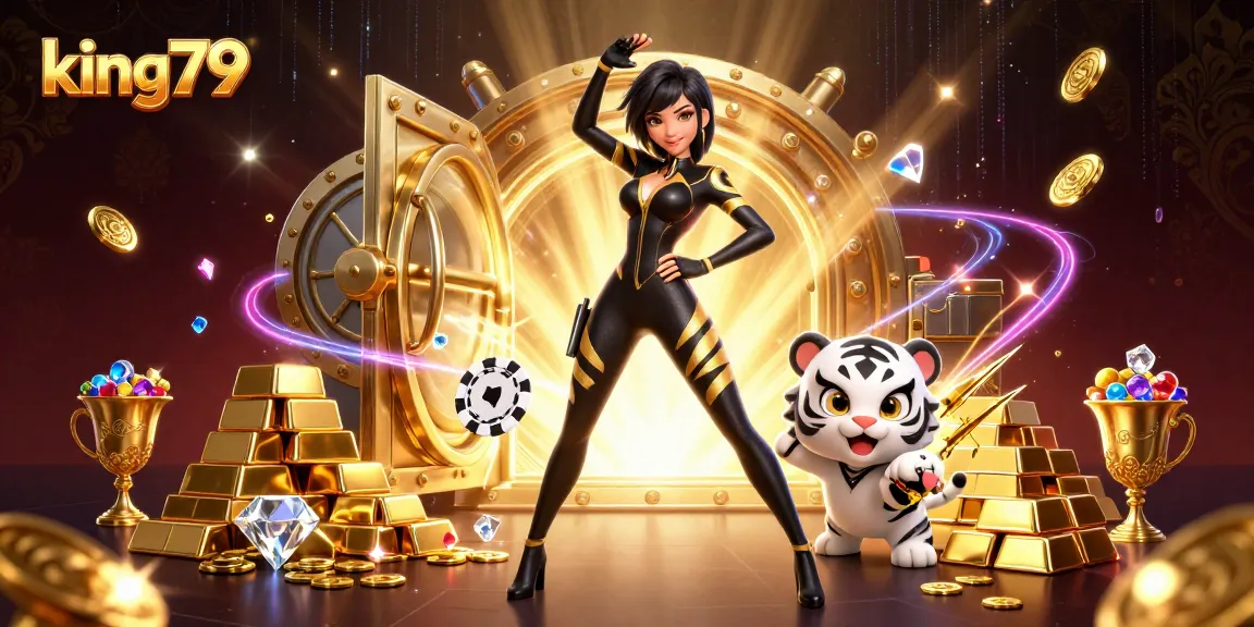 Experience thrilling gameplay at king79 with stunning visuals of a vibrant online casino scene featuring energetic characters and gaming elements.