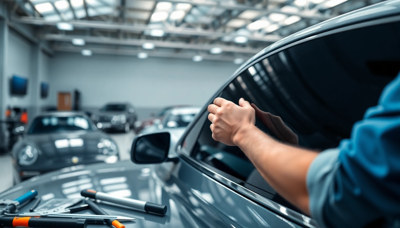 Applying the best window tint Chattanooga TN to enhance vehicle aesthetics and comfort.