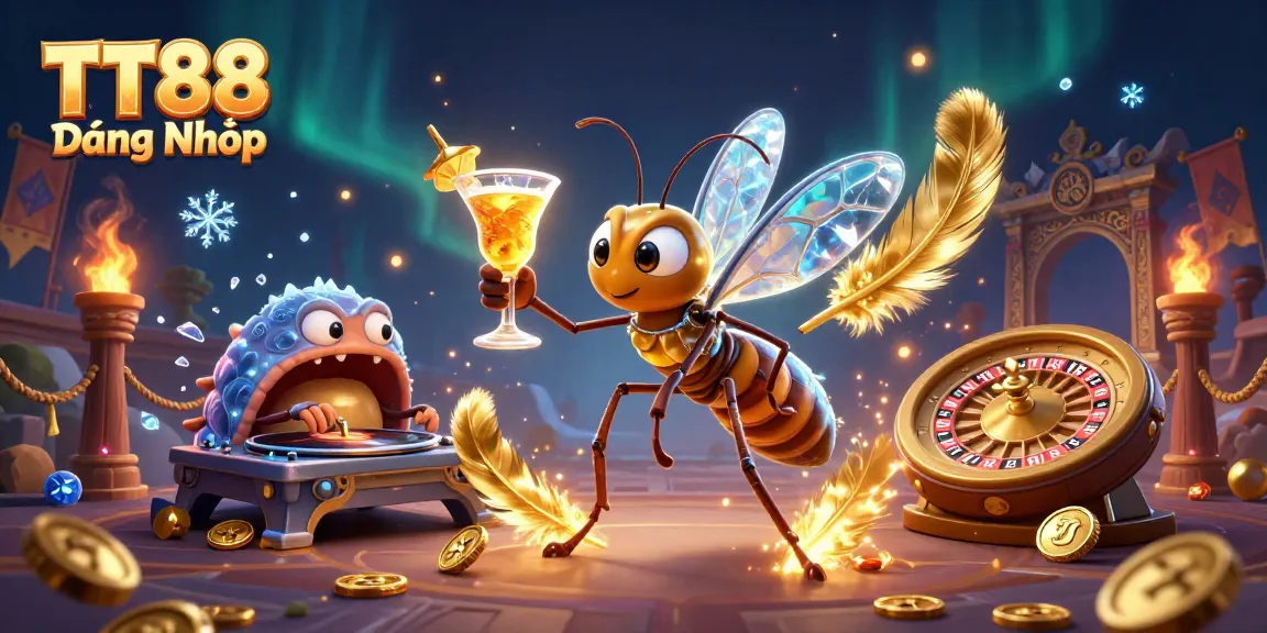 Experience gaming excitement with TT88 Đăng Nhập - a vibrant casino illustration featuring animated characters and a lavish atmosphere.