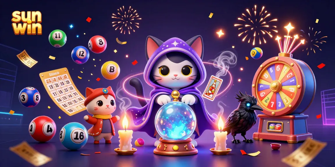 Engage with the sun win dynamic lottery excitement illustrated with mystical characters and vibrant game elements.