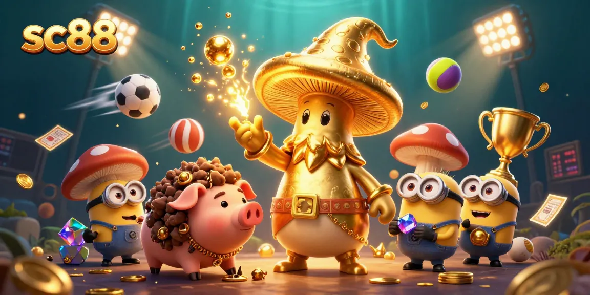Experience the thrill of SC88 as the golden wizard conjures treasures in an epic casino adventure.
