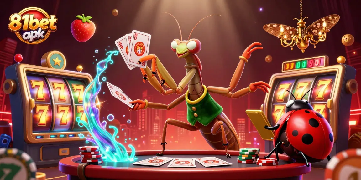 Experience gaming excitement with the 81bet apk featuring vibrant slot reels, lively characters, and a dynamic casino atmosphere.