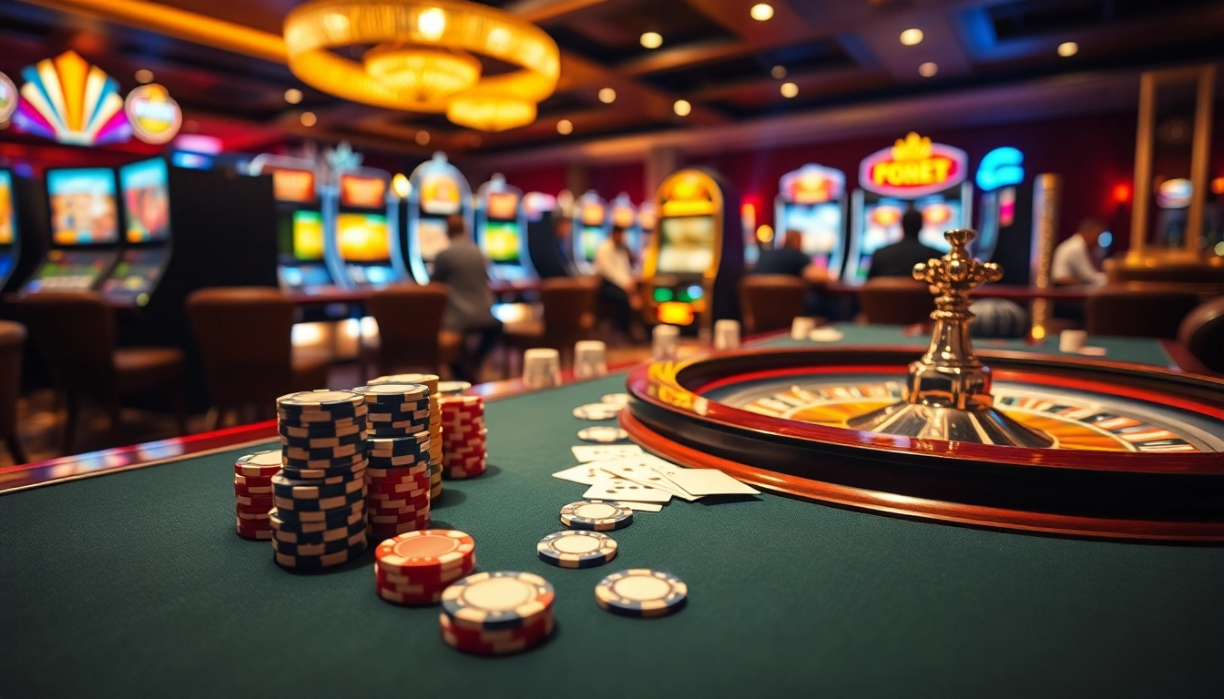 Players enjoying exciting games at the 788t casino with vibrant decor and high-stakes action.