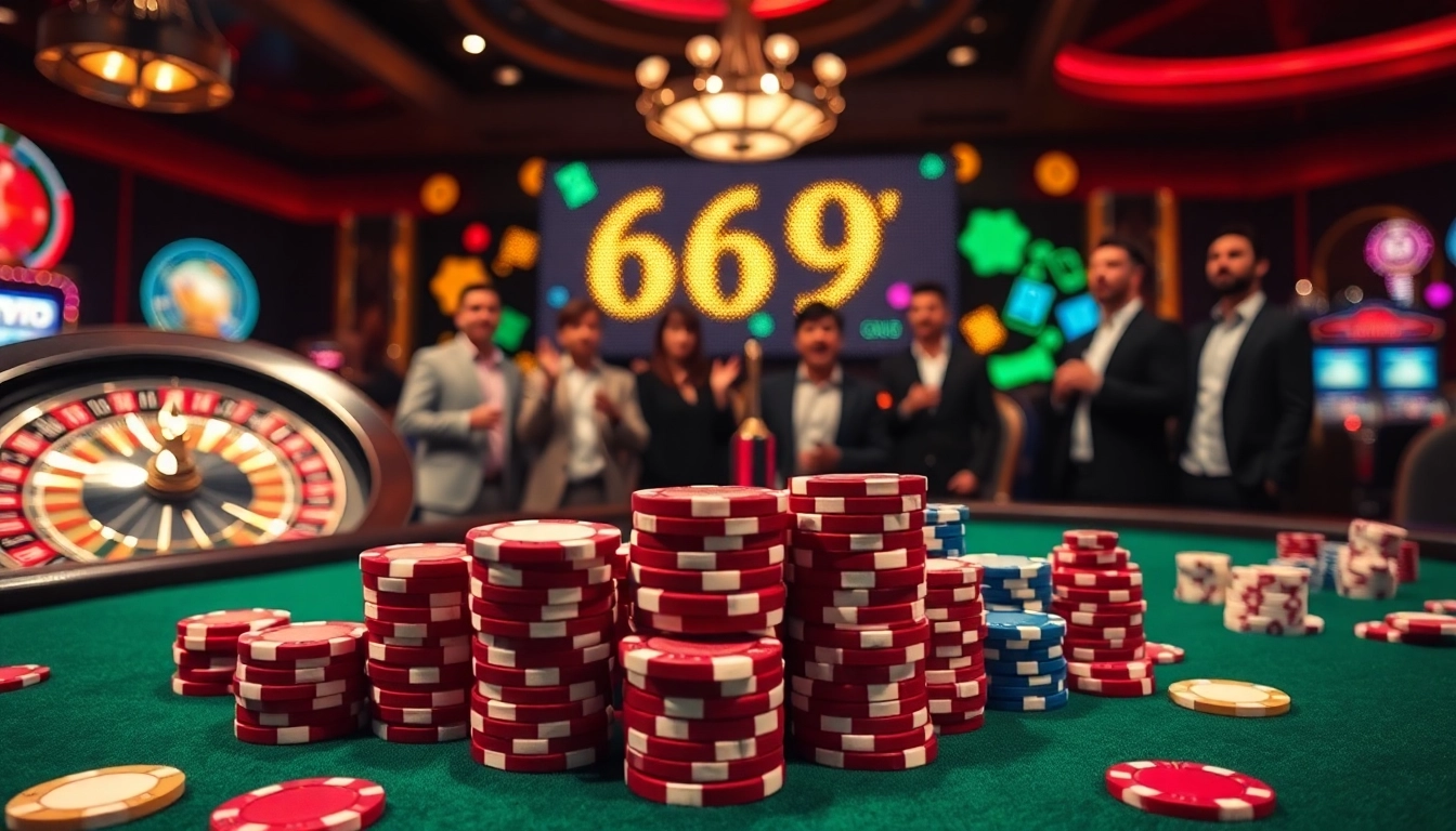 Experimente jogos de alto risco em uma mesa de cassino luxuosa com fichas de 69Y.