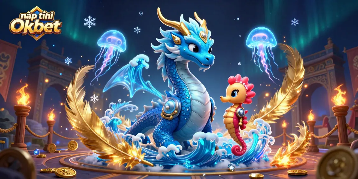 Engage in nạp tiền Oxbet with a vibrant 3D illustration of mythical characters and casino elements.