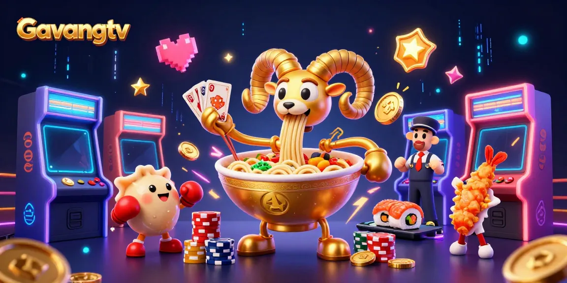 Experience thrilling gambling fun with Gavangtv in this dynamic 3D gaming illustration.