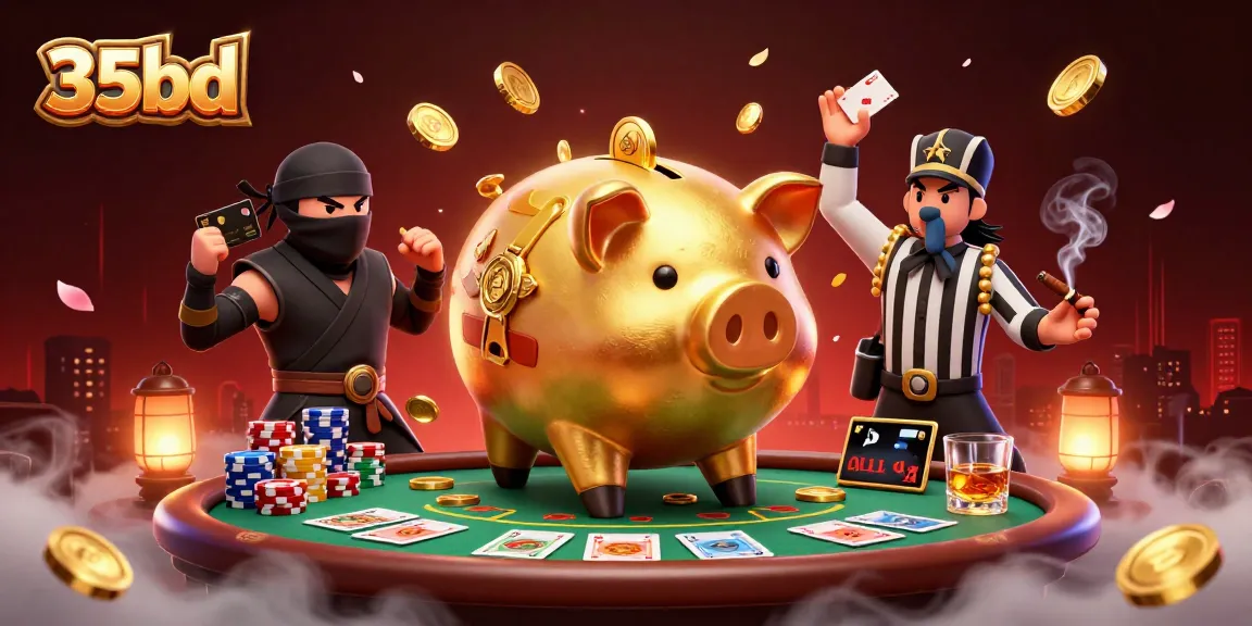 Experience the vibrant action of 35bd casino with a thrilling sumo wrestler and gaming elements.