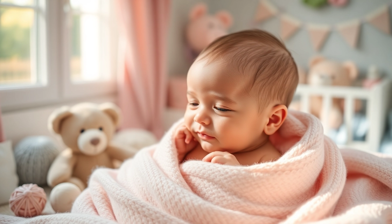 Beautiful Babyfotografie showcasing a serene newborn surrounded by delicate props.